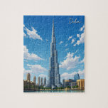 Dubai Burj Al Arab UAE Travel Jigsaw Puzzle<br><div class="desc">The Burj Khalifa, a gleaming needle piercing the Dubai skyline, stands as a testament to human ambition and architectural ingenuity. Soaring to a dizzying height of over 828 metres (2, 717 feet), it holds the record for the world's tallest building. Completed in 2010, this skyscraper is not just a structure,...</div>