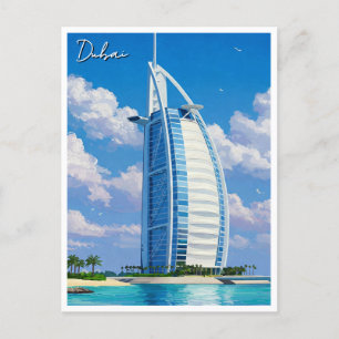 Dubai Burj Al Arab UAE Travel Postcard