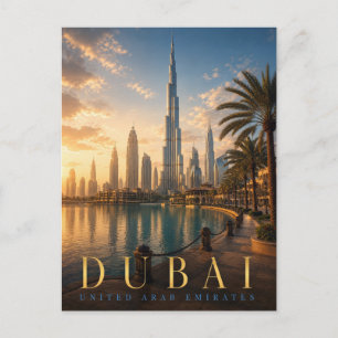 Dubai Burj Khalifa REALMS Postcard