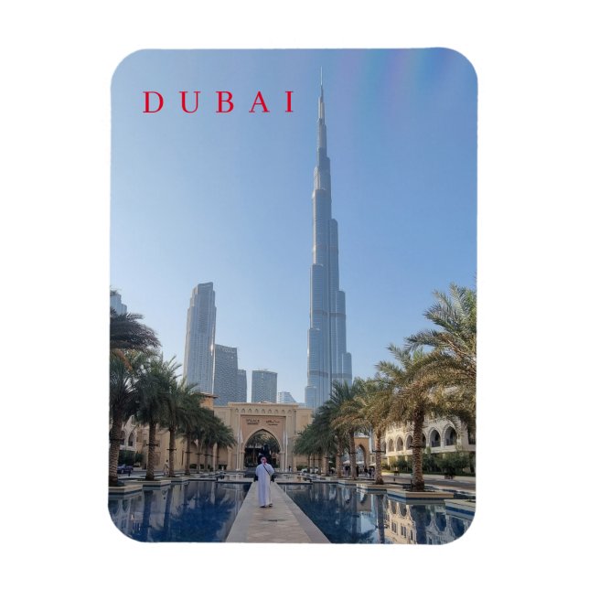 Dubai Burj Khalifa view fridge magnet (Vertical)
