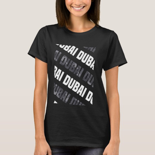 Dubai Camo Pattern Grey Camouflage T-Shirt (Front)