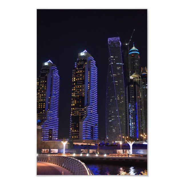 Dubai Cayan Tower at night Photo Print (Front)