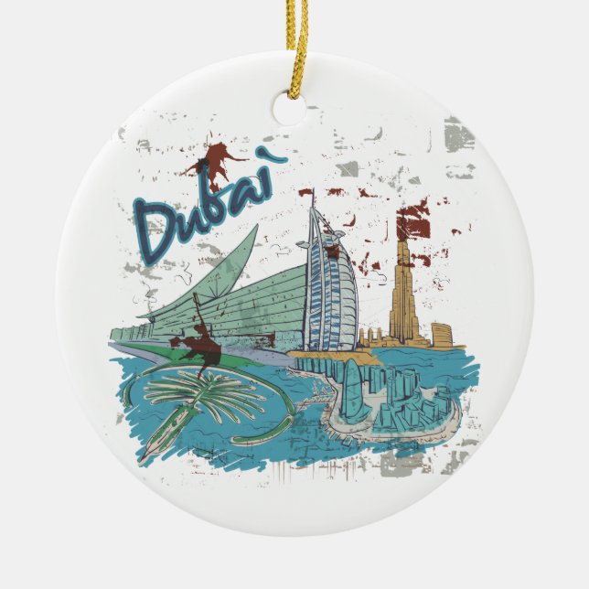 Dubai Ceramic Tree Decoration (Front)