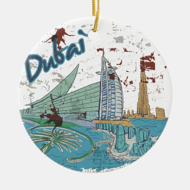 Dubai Ceramic Tree Decoration (Front)