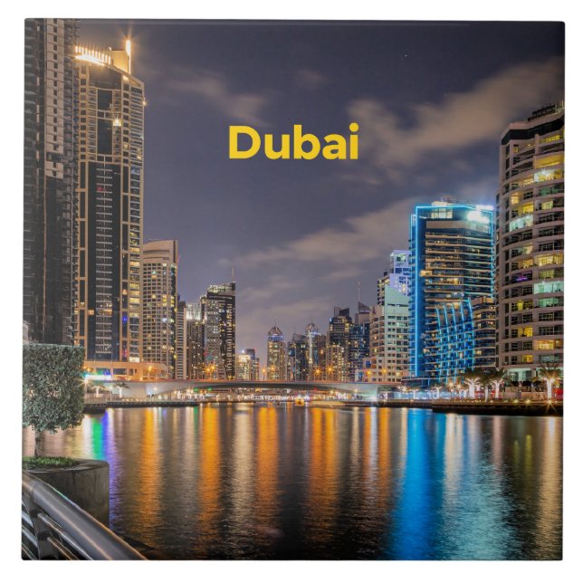 Dubai Cityscape Tile (Front)