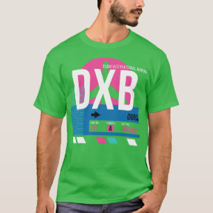 Dubai DXB Airport Code Baggage Tag T-Shirt