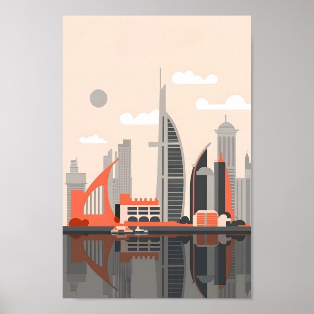 Dubai Elegance 4K Landscape Cityscape Poster (Front)