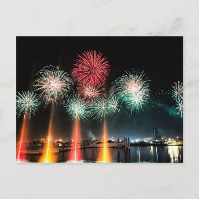 Dubai fireworks postcard (Front)