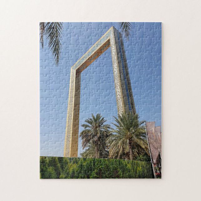 Dubai Frame building which located in Zabeel Park Jigsaw Puzzle (Vertical)
