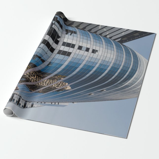 Dubai glass skyscraper wrapping paper (Unrolled)