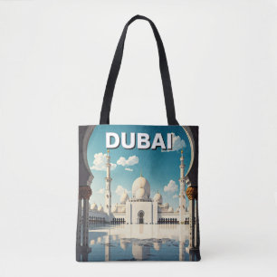 Dubai Grand Mosque UAE Travel Tote Bag