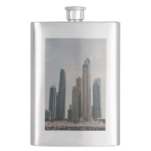 Dubai Marina architecture Hip Flask