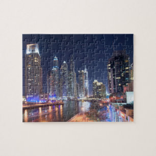 Dubai Marina at night, United Arab Emirates Jigsaw Puzzle