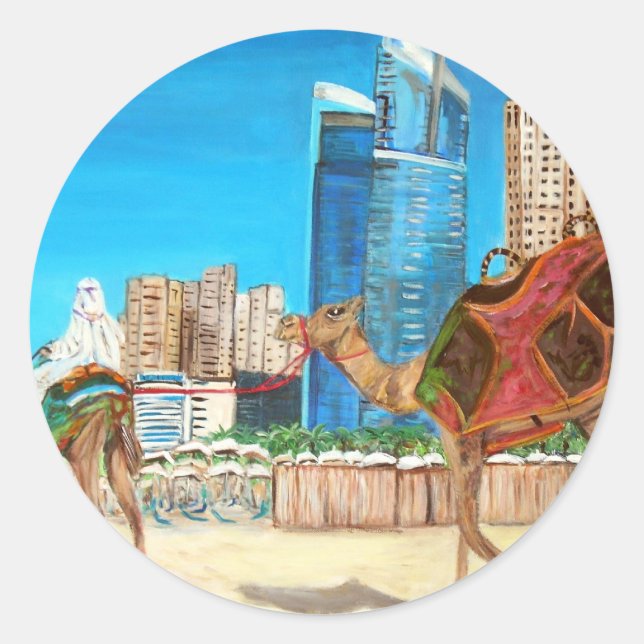 Dubai Marina Classic Round Sticker (Front)