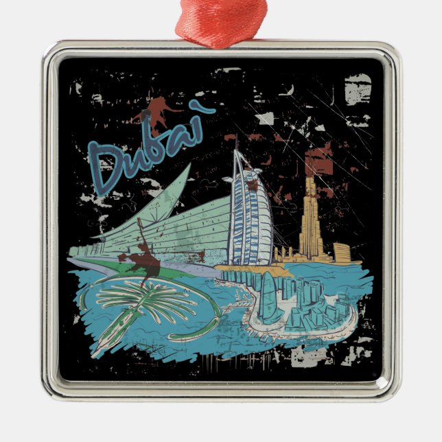 Dubai Metal Tree Decoration (Front)