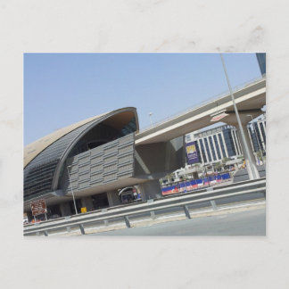 dubai metro stop postcard