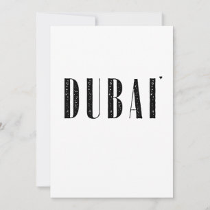 Dubai - minimalistic typography card