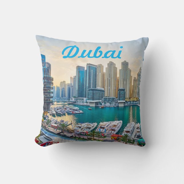 Dubai modern skyscrapers Corniche Cushion (Front)