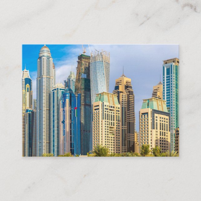Dubai modern skyscrapers Corniche Enclosure Card (Front)
