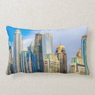 Dubai modern skyscrapers Corniche Lumbar Cushion