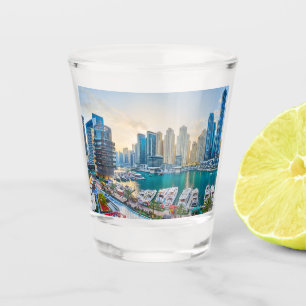 Dubai modern skyscrapers Corniche Shot Glass