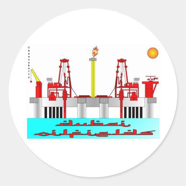 Dubai Oil Fields, Oil Field Sticker (Front)