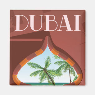 Dubai Palace Travel poster Magnet