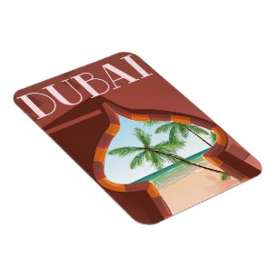 Dubai Palace Travel poster Magnet