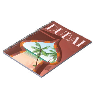 Dubai Palace Travel poster Notebook