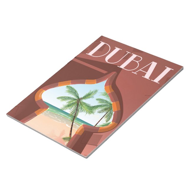 Dubai Palace Travel poster Notepad (Angled)