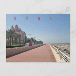 Dubai Palm Jumeirah Boardwalk view postcard