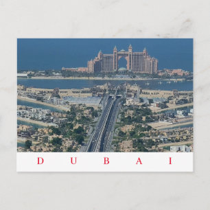 Dubai Palm Jumeirah view postcard