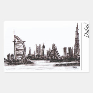 Dubai Rectangular Sticker