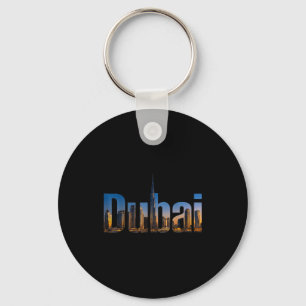 Dubai skyline burj khalifa cityscape travel key ring