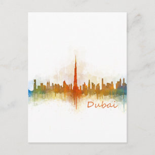 Dubai Skyline Cityscape Emirates v3 Postcard