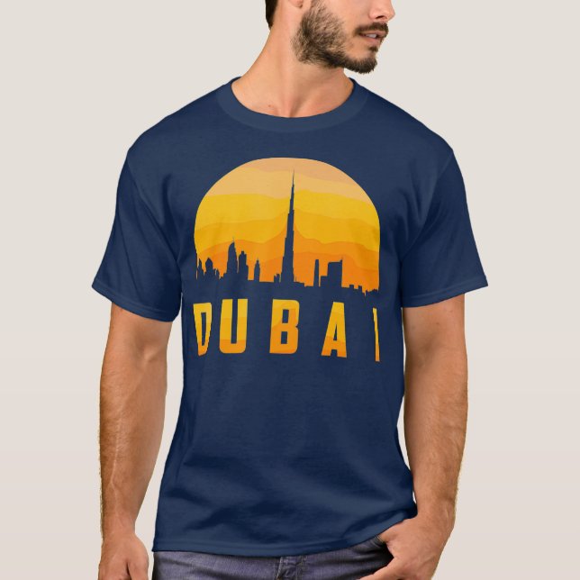 Dubai Skyline  Cute United Arab Emirates Lovers T-Shirt (Front)
