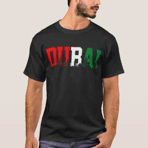 Dubai Skyline Flag United Arab Emirates UAE Souven T-Shirt