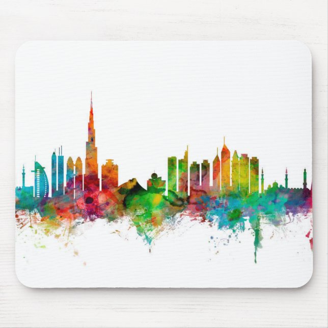 Dubai Skyline Mouse Mat (Front)