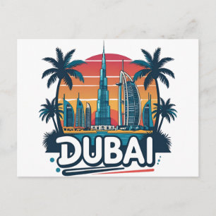 Dubai skyline Travel Postcard