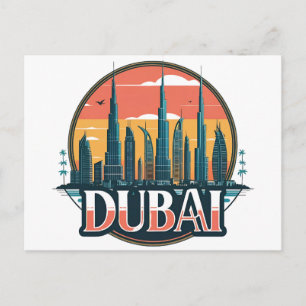 Dubai skyline Travel Postcard