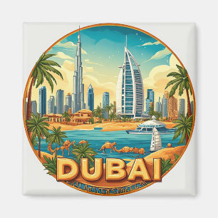 🧲 Dubai Skyline Vacation Memory From UAE 🌴 Magnet