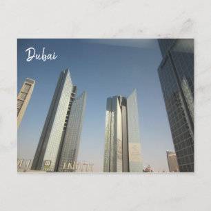 dubai skyscrapers postcard