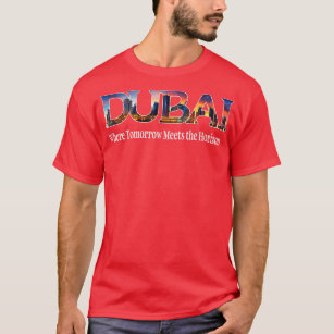 Dubai Souvenir Skyline United Arab Emirates Trip D T-Shirt