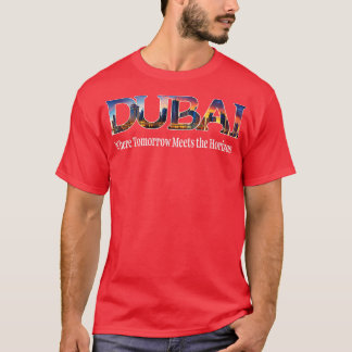 Dubai Souvenir Skyline United Arab Emirates Trip D T-Shirt