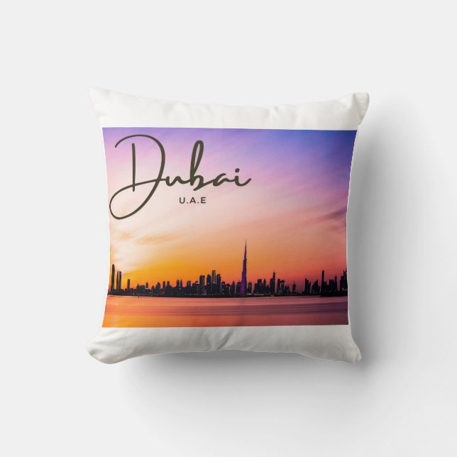Dubai Sunset Pillow  (Front)