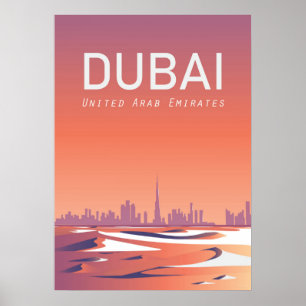 Dubai Travel Poster United Arab Emirates