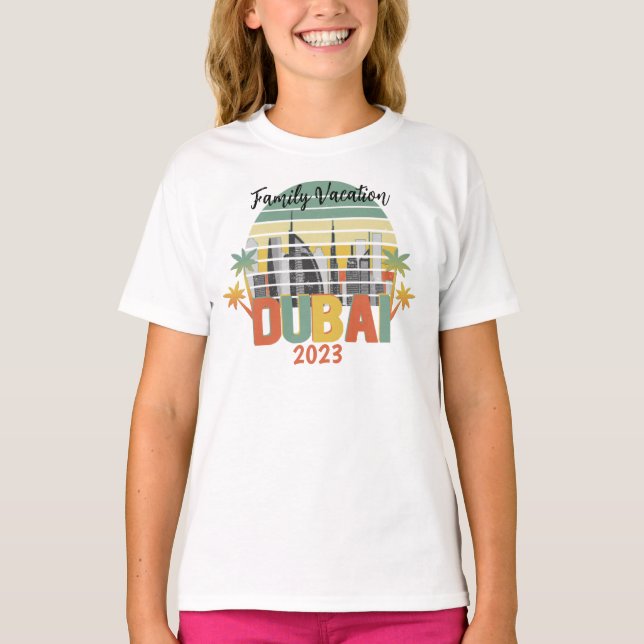 Dubai Travel Tourist Vacation Group Matching T-Shi T-Shirt (Front)