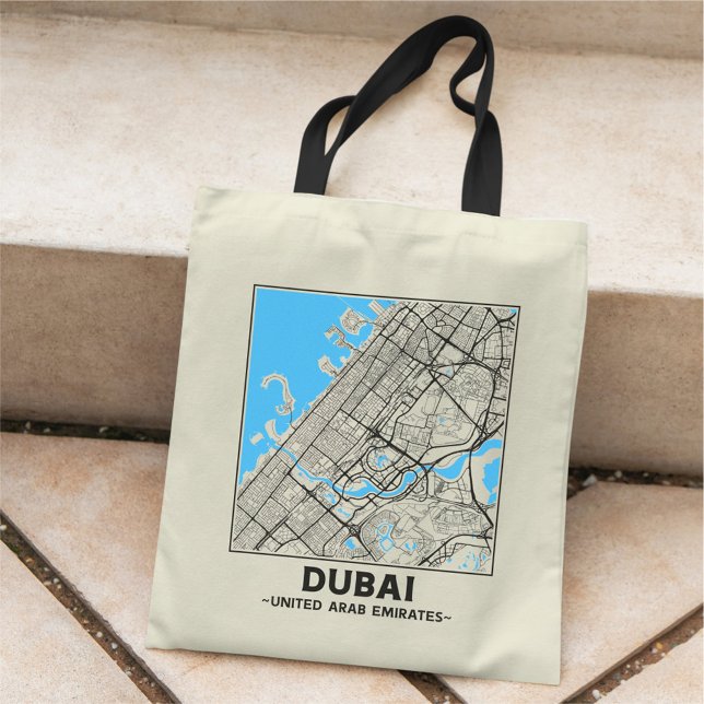 Dubai, UAE City Map Tote Bag (Creator Uploaded)