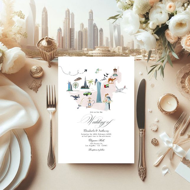 Dubai UAE Destination Wedding Invitation (Dubai UAE Destination Wedding Invitation)