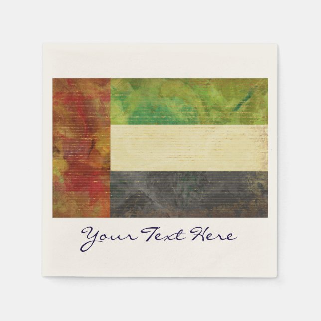 Dubai UAE Flag Party Napkins (Front)